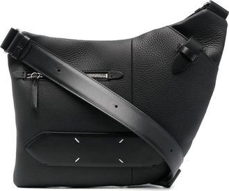 Maison Margiela Soft 5AC crossbody bag - unisex - Calf Leather/Deer Skin/Aluminium/Brass/Copper/Zinc/Cotton - One Size - Black