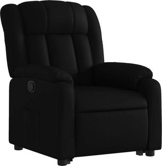 vidaXL Vidaxl - Sill&oacute;n Reclinable Elevable Cuero Artificial Negro