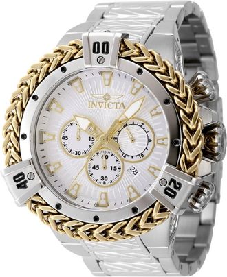 Invicta Bolt 48156 Heren Horloge - Quartz Uurwerk - Roestvrij Staal met zilveren Wijzerplaat - 54mm