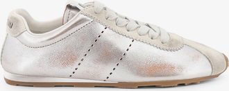 Miu Miu Sneakers Plume in pelle vintage silver - MIU MIU - gender_Woman