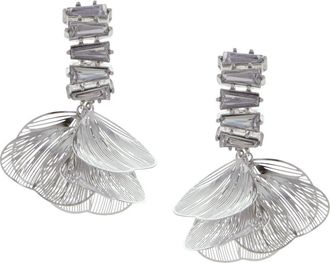 Olivia Welles Venezia Drop Earrings in Silver /Clear at Nordstrom Rack