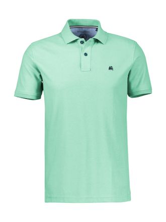 Lerros Poloshirt LERROS, Herren, Gr. XXL, mint water, Single Jersey, Obermaterial: 60% Baumwolle, 40% Polyester, unifarben, normal h&uuml;ftbedeckend, Rundhals, S