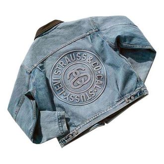 Stüssy x Levis Embossed Praglad Trucker Jacket Blue STLV230221-001