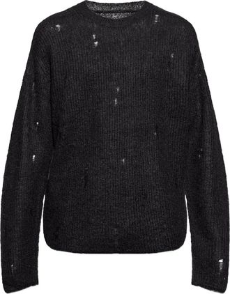 AllSaints Edgin gerafelde trui - Zwart