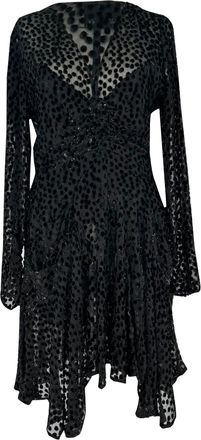 Isabel Marant Usmara Metallic Mini Dress in Black Viscose