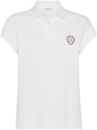 Tシャツ・カットソー BRUNELLO CUCINELLI Woman Polo Shirt White ML944VD115 C159 Brunello Cucinelli Polo Shirt White Womens Brunello Cucinelli
