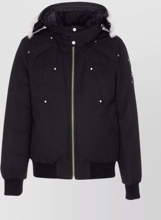 Moose Knuckles versatile bomber jacket removable hood