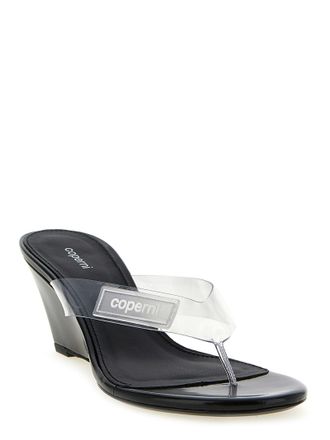 Coperni Logo Patch Transparent PVC Sandal - Black