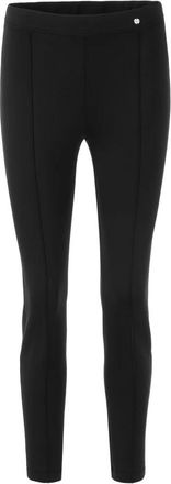 Marc Cain Stretch Jersey Broek - Dames - Vrijetijds broeken - Zwart - L - Polyester - Broeken