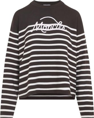 Moncler Brown Stripes Crew Neck Sweater