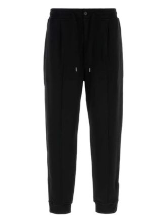 Brunello Cucinelli drawstring-fastening track pants - men - Cotton/Nylon - 3XL - Black