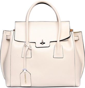 Luisa Vannini Beige Rundleer Tas
