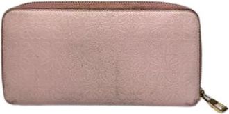 Loewe Pre-owned Leren Portemonnee - Dames - Vintage Accessoires - Roze - ONE Size - Leer - Vintage