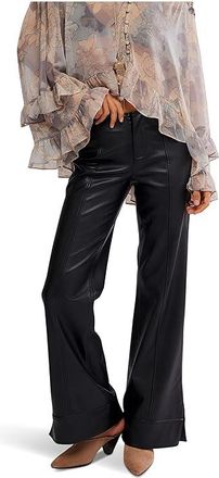 Free People Glow Up Vegan Pant Womens Dress Pants Black : 12 30, Cotton