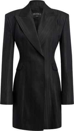 Dondup Robe-Manteau Mini Jurk - Dames - Shirt Kleedjes - Zwart - S - Leer - Kleedjes