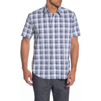 Coastaoro Surfas Check Short Sleeve Regular Fit Shirt in Beach at Nordstrom Rack, Size Xx-Large