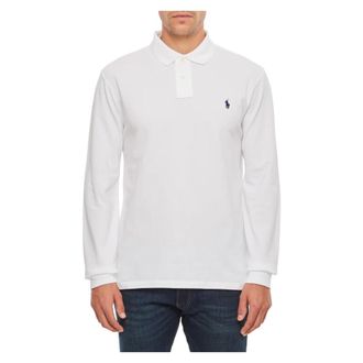 Polo Ralph Lauren Polo Shirts, male, White, Size: 2XL Contrast Logo Polo Shirt
