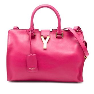 Saint Laurent Pre-owned Handbags, female, Pink, Size: ONE SIZE Pre-owned Leather Tote