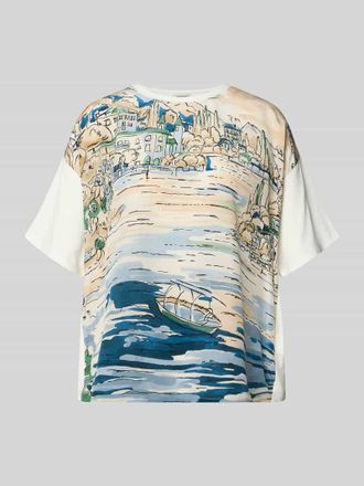 Max Mara Regular Fit T-Shirt aus reiner Seide Modell TERZO in Hellblau, Gr&ouml;&szlig;e XS