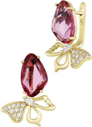 Savvy Cie Jewels 14K Plated Cz Drop Earrings