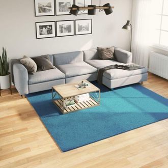 vidaXL Alfombra De Pelo Corto Oviedo Turquesa 240x240 Cm Vidaxl