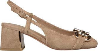 Alma En Pena Slingback Schoen Met Gesp - Dames - Pumps - Beige - 37 EU - Leer - Schoenen