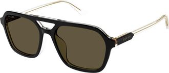 Gucci Brown Navigator Mens Sunglasses GG1823SA 003 57