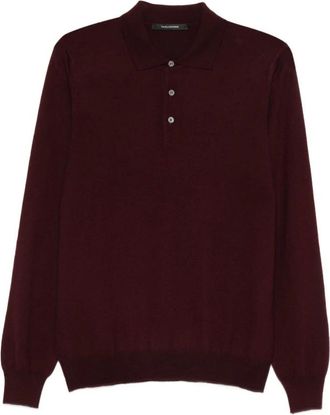 Tagliatore Palmer Polo - Heren - Polos - Rood - 3XL - Wol - Tops