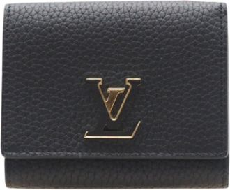 Louis Vuitton Taurillon Black Leather Wallet (Bi-Fold) (Pre-Owned)