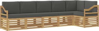 vidaXL Conjunto De Sof&aacute;s De Exterior 6 Uds. Blanco Y Antracita Vidaxl