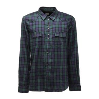 Officina36 Ituna Texana - Heren - Casual Overhemden - Groen - XL - Overhemden