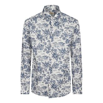 Xacus Casual Shirts, male, Multicolor, Size: 2XL Liberty Fiori Blu Shirt