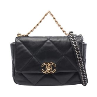 Chanel Pre-owned Vintage Schoudertas - Dames - Pre-owned - Zwart - Maat: ONE Size Leer