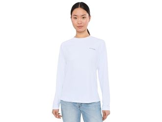 Columbia Pfg Solar Stream Ii Long Sleeve Womens Clothing White : 2XL, Elastane/Polyester