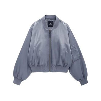 Anine Bing Bomber Jackets, female, Blue, Size: L Bomber Jacket