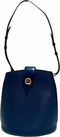 Louis Vuitton Pre-owned Shoulder Bags, female, Blue, Size: ONE SIZE Pre-owned Bucket Shoulder Bag with Adjustable Strap