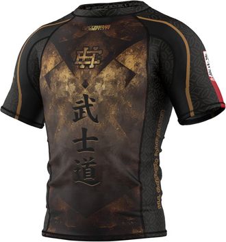 OEM Camiseta De Manga Corta Tipo Rashguard Para Hombre, Estilo Bushido, Talla M, Color Negro
