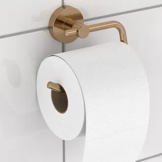 Haceka Kosmos Toiletrolhouder - zonder klep - geborsteld koper