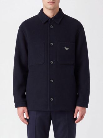 Emporio Armani Single-Breasted Wool and Camel Short Coat