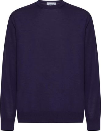 D4.0 Crewneck Sweater - Heren - Ronde hals truien - Paars - S - Wol - Truien & Vesten