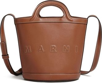 Marni small Tropicalia bucket bag - women - Calf Leather - One Size - Brown