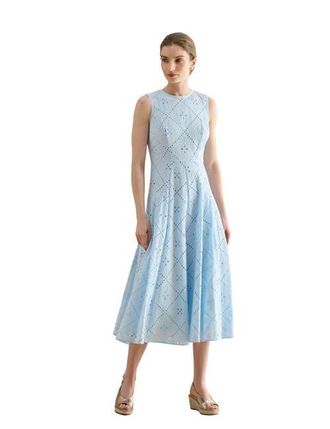 Hobbs London Lexia Embroidered Dress in Paleblue at Nordstrom, Size 12