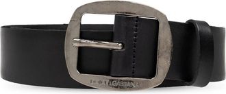 Dolce & Gabbana Ovale Gesp Riem - Heren - Riemen - Zwart - 120 CM - Leer - Accessoires