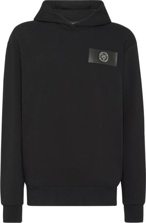 Plein Sport Hoodie Sweatshirt - Heren - Sportshirts - Zwart - M - Katoen - Fitness