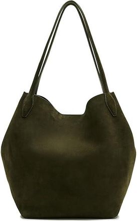 Madewell Suede Soft Grain Shopper Shoulder Womens Handbags Dried Olive, Leather/Suede
