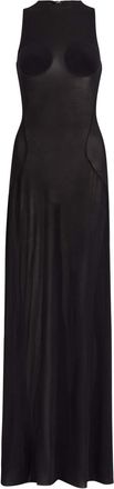 Jean Paul Gaultier Semi-sheer Stretch-jersey Maxi Dress - Black - S (UK8-10 / S)
