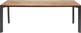 Kare Design Mesa de comedor de roble y acero para 10 L220