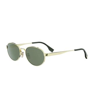 Fendi Sunglasses, female, Yellow, Size: 55 MM Sky Oval Sunglasses