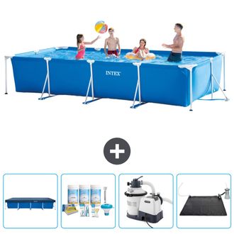 Intex Piscina Con Estructura Rectangular - 450x220x84 Cm - 7-piezas Scb62