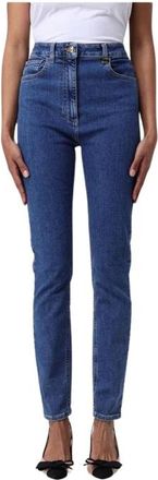 Elisabetta Franchi High-Waisted Denim Jeans - Dames - Slim Fit Jeans - Blauw - W26 - Denim - Jeans